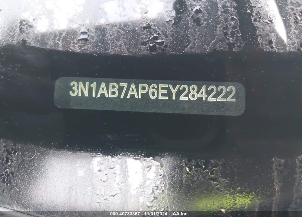 2014 NISSAN SENTRA SV VIN: 3N1AB7AP6EY284222