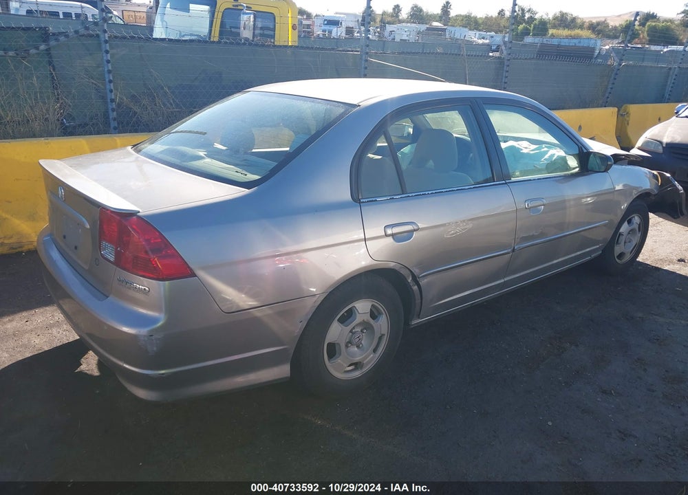 2004 HONDA CIVIC HYBRID W/ULEV (CVT) VIN: JHMES96654S020205