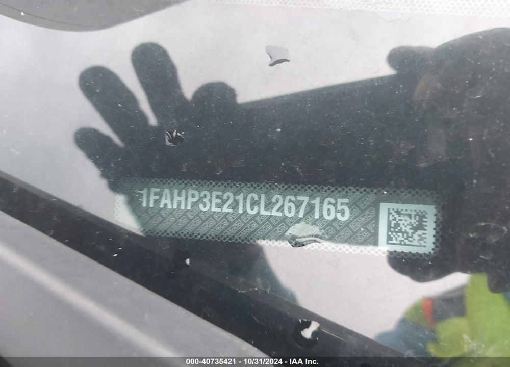 2012 FORD FOCUS S VIN: 1FAHP3E21CL267165