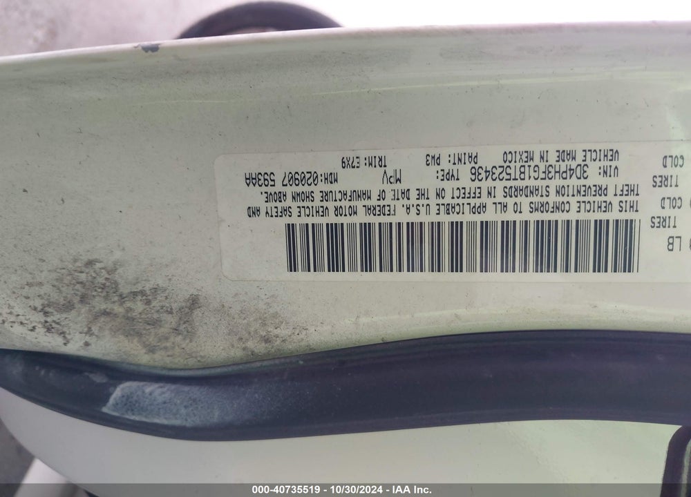 2011 DODGE JOURNEY CREW VIN: 3D4PH3FG1BT523436