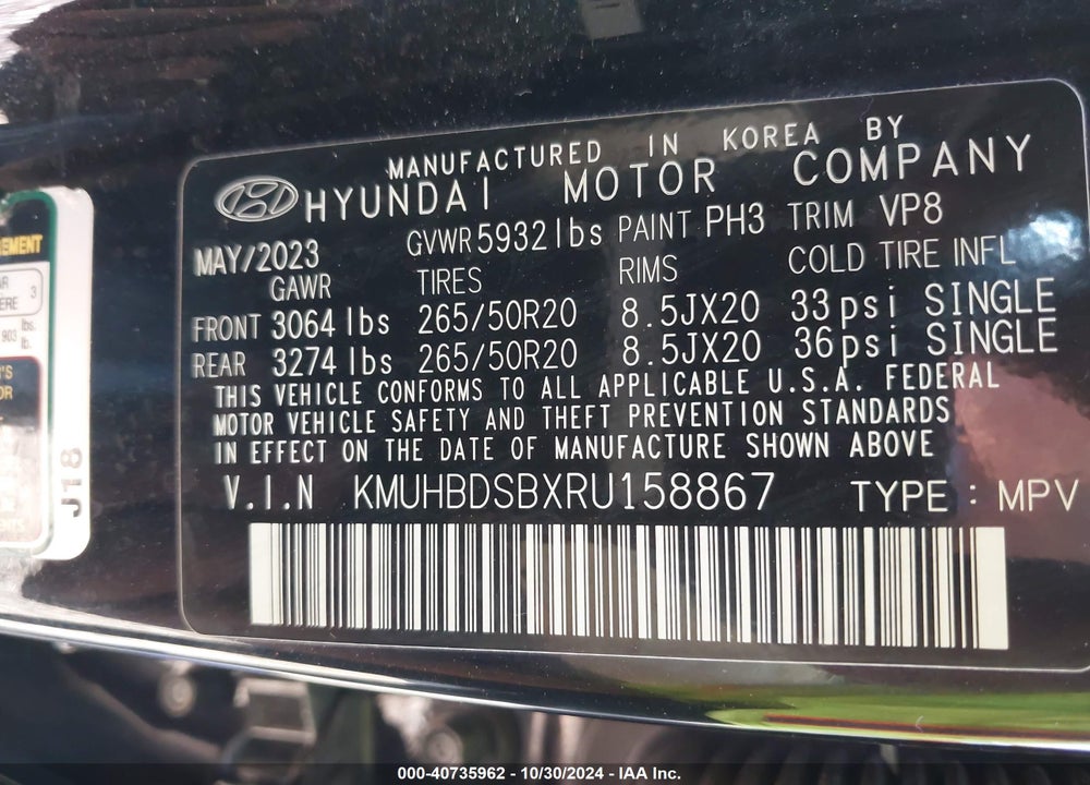 2024 GENESIS GV80 2.5T AWD VIN: KMUHBDSBXRU158867