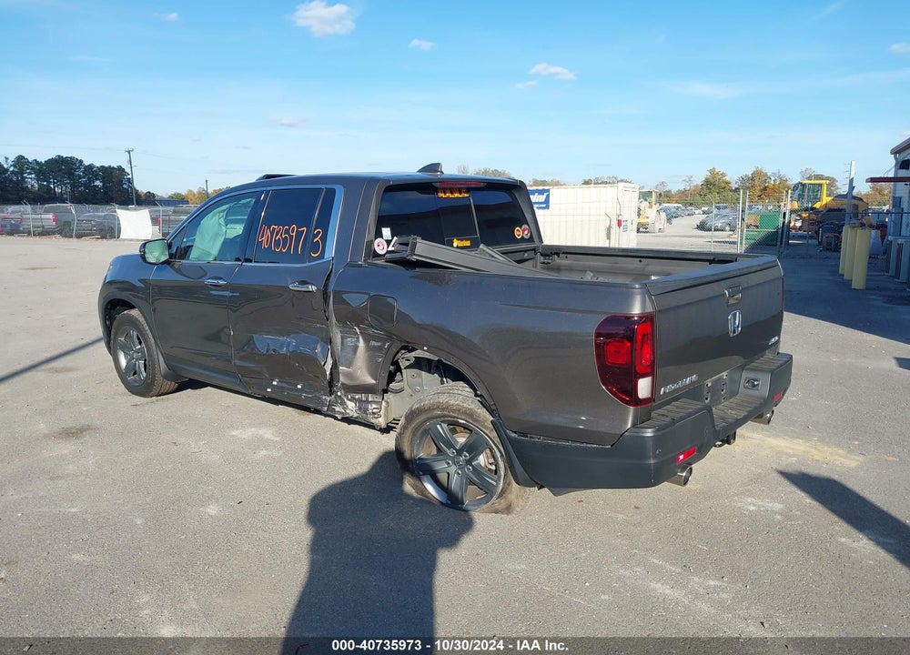 2022 HONDA RIDGELINE RTL-E VIN: 5FPYK3F78NB024520