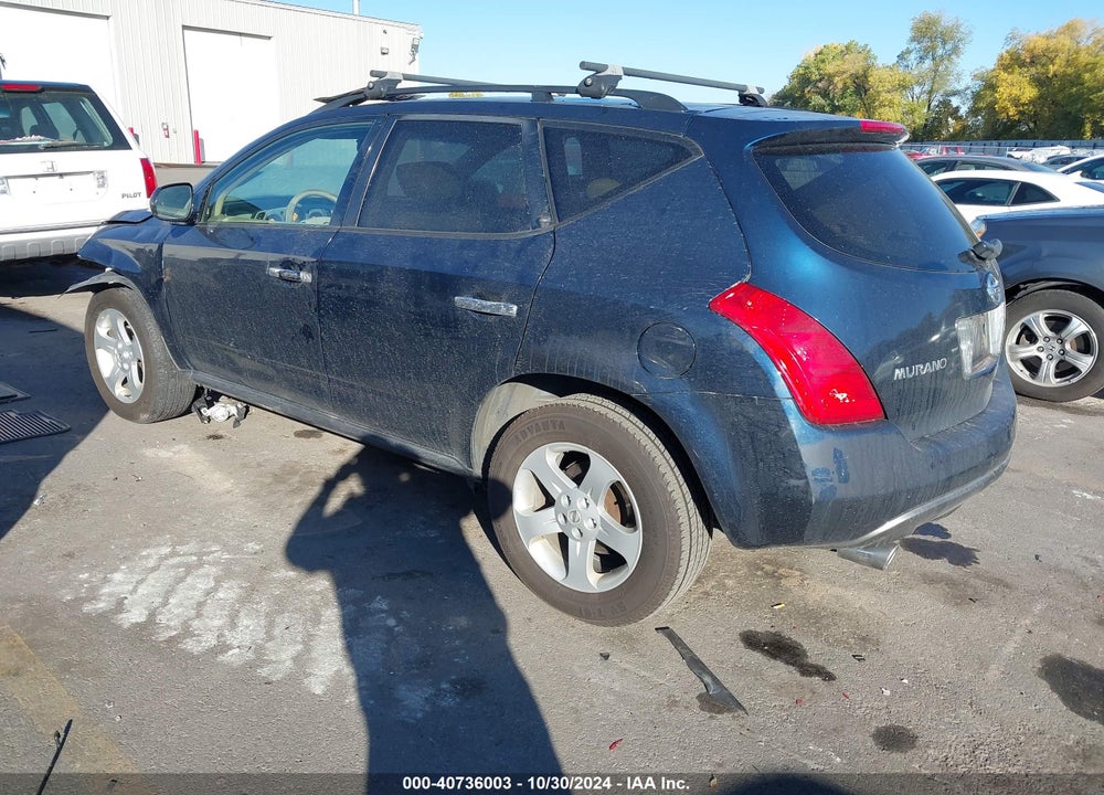 2003 NISSAN MURANO SL VIN: JN8AZ08W63W202897