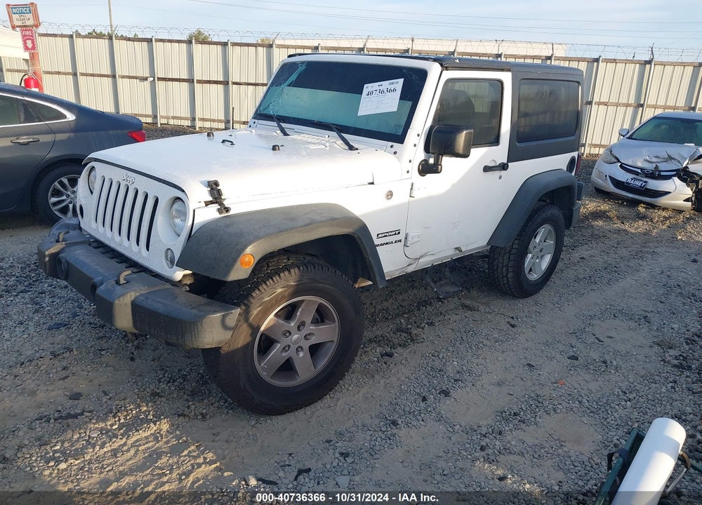 2016 JEEP WRANGLER SPORT VIN: 1C4AJWAG0GL284934