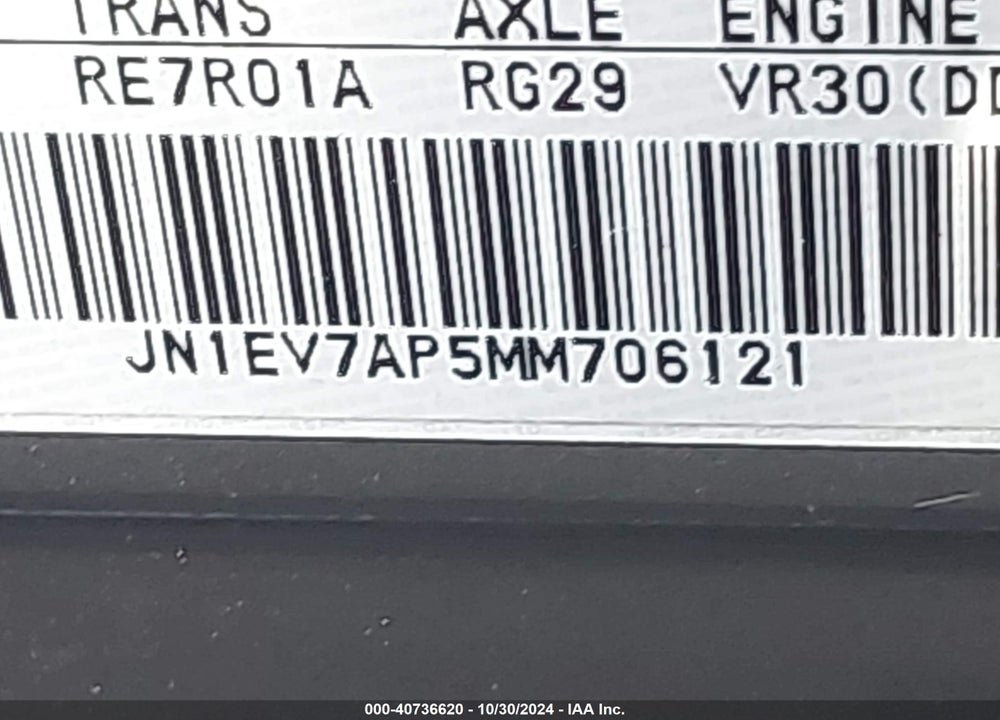 2021 INFINITI Q50 PURE VIN: JN1EV7AP5MM706121