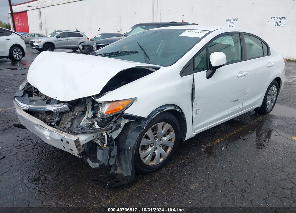 2012 HONDA CIVIC LX VIN: 2HGFB2F50CH522468