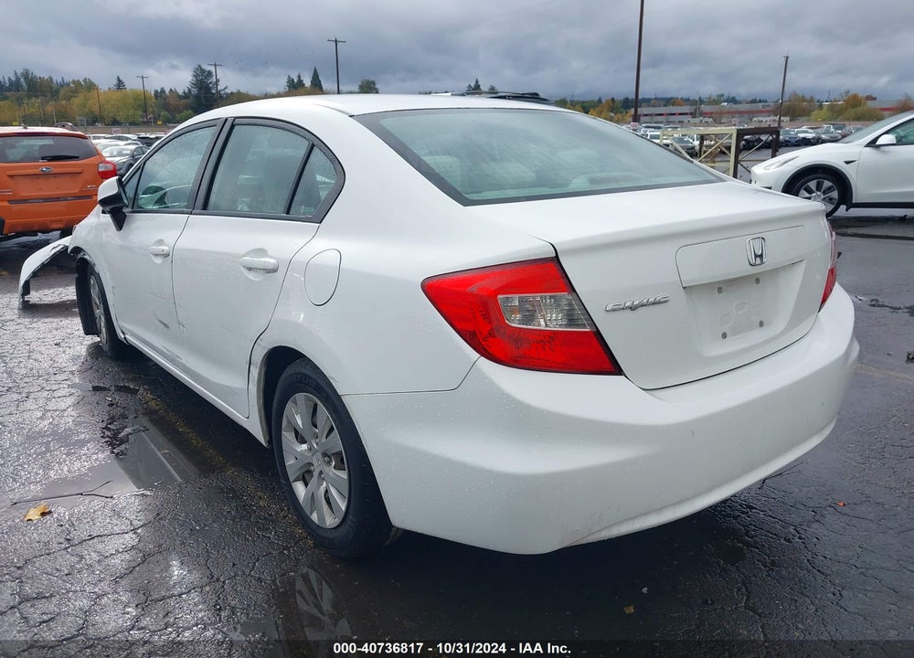 2012 HONDA CIVIC LX VIN: 2HGFB2F50CH522468