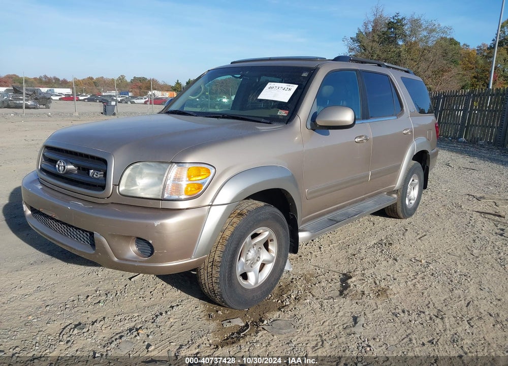 2001 TOYOTA SEQUOIA SR5 V8 VIN: 5TDBT44A81S038360