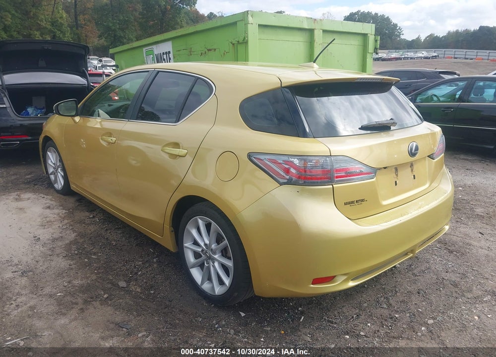 2011 LEXUS CT 200H PREMIUM VIN: JTHKD5BH6B2018571
