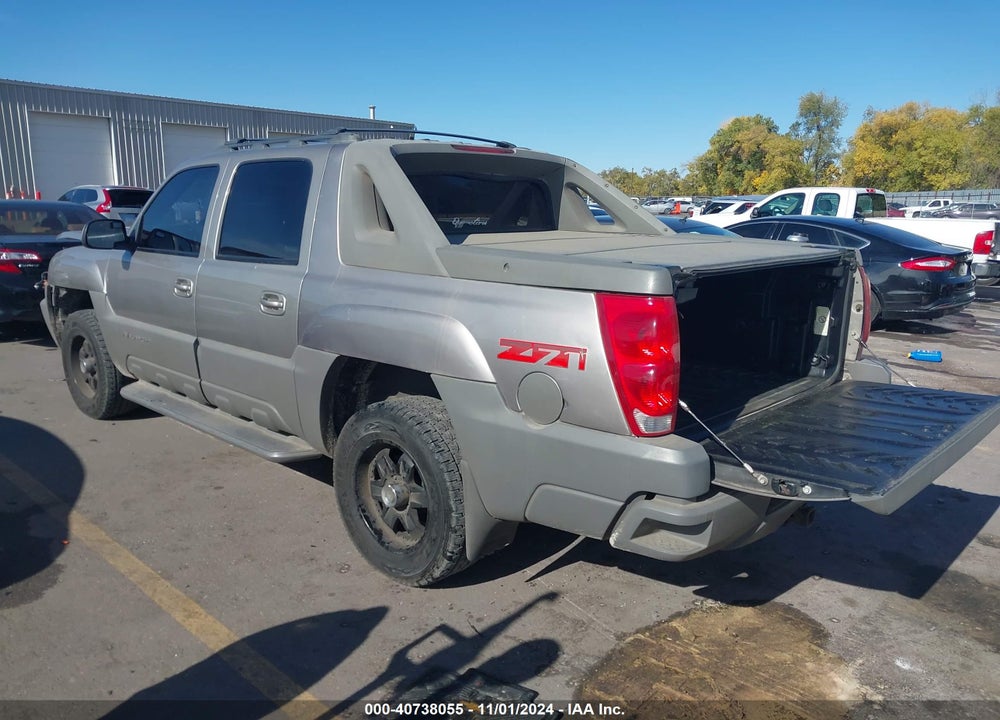 2002 CHEVROLET AVALANCHE 1500 VIN: 3GNEK13TX2G113553