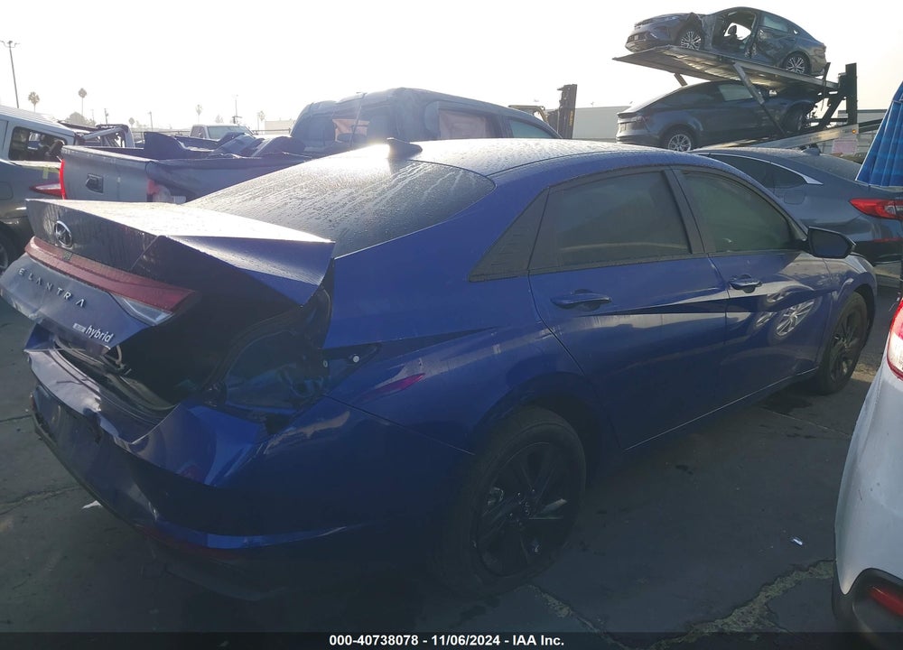 2023 HYUNDAI ELANTRA HYBRID BLUE VIN: KMHLM4AJ1PU088345