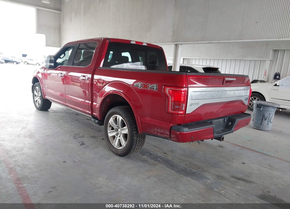 2015 FORD F-150 PLATINUM VIN: 1FTEW1EG7FFC38143