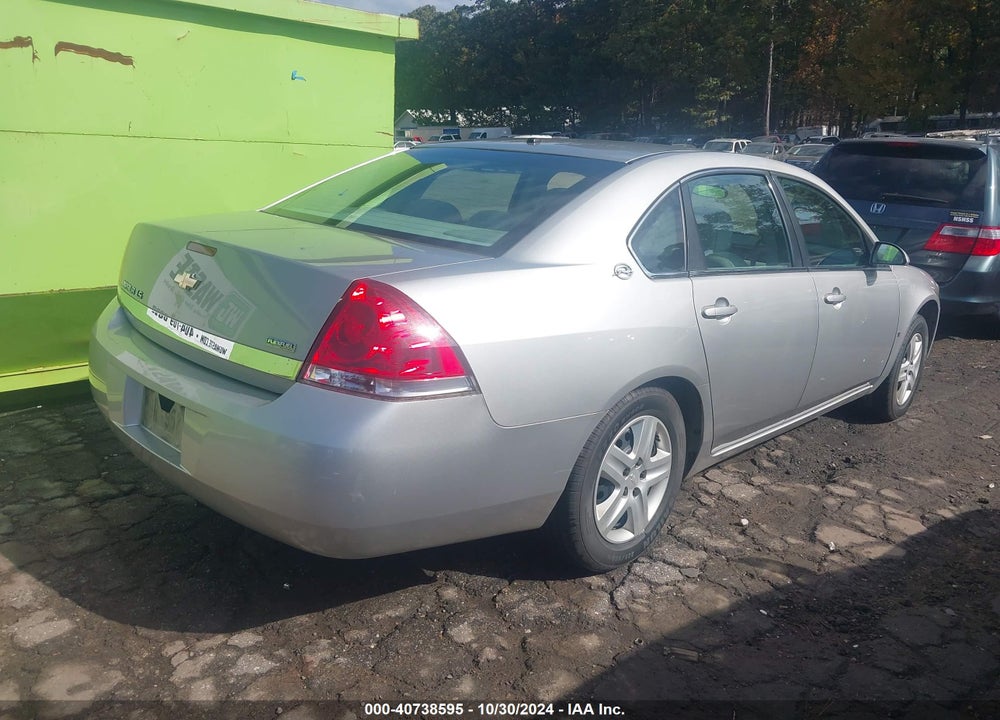 2008 CHEVROLET IMPALA LS VIN: 2G1WB55K389141313