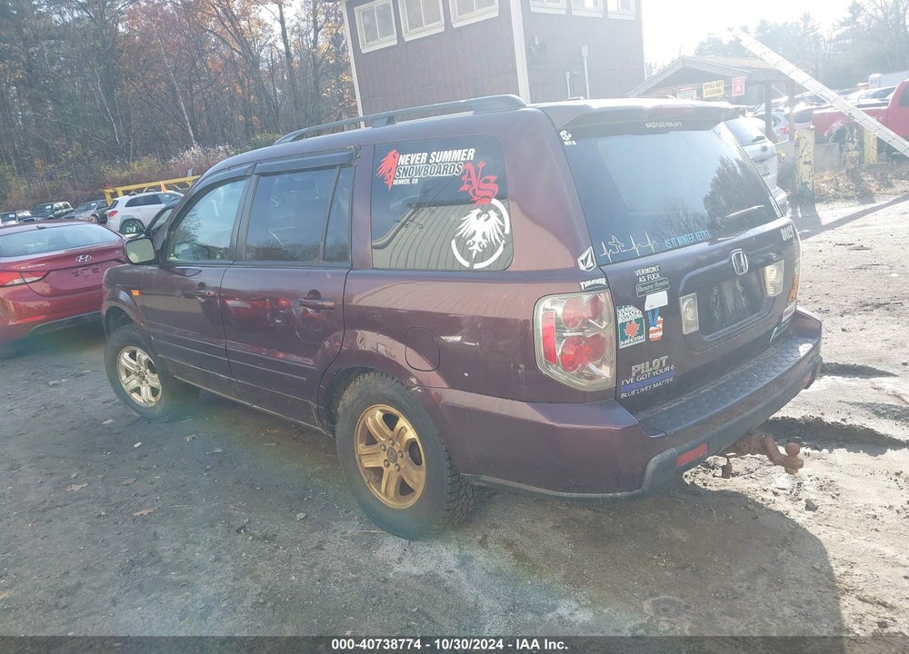 2008 HONDA PILOT VP VIN: 5FNYF18238B041166