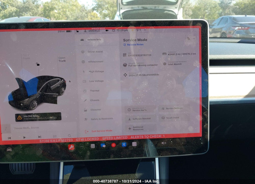 2018 TESLA MODEL 3 LONG RANGE/PERFORMANCE VIN: 5YJ3E1EB2JF182723