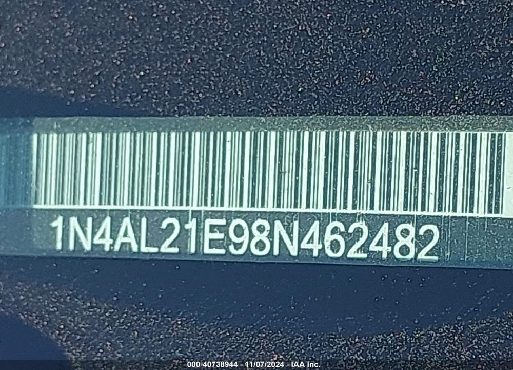2008 NISSAN ALTIMA 2.5 S VIN: 1N4AL21E98N462482