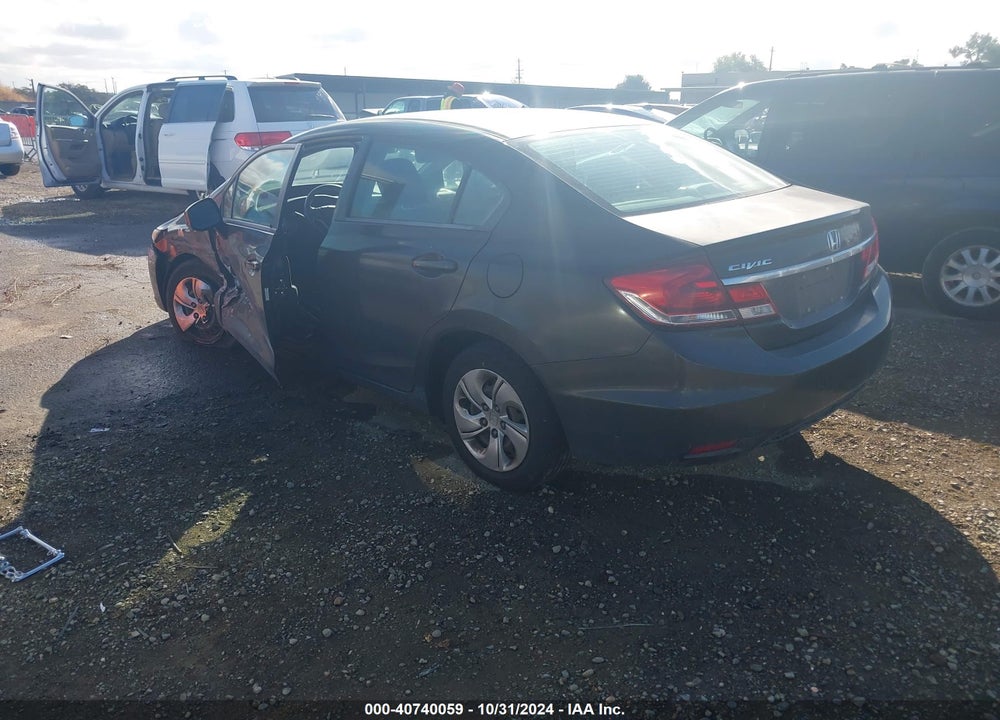 2013 HONDA CIVIC LX VIN: 19XFB2F53DE201939