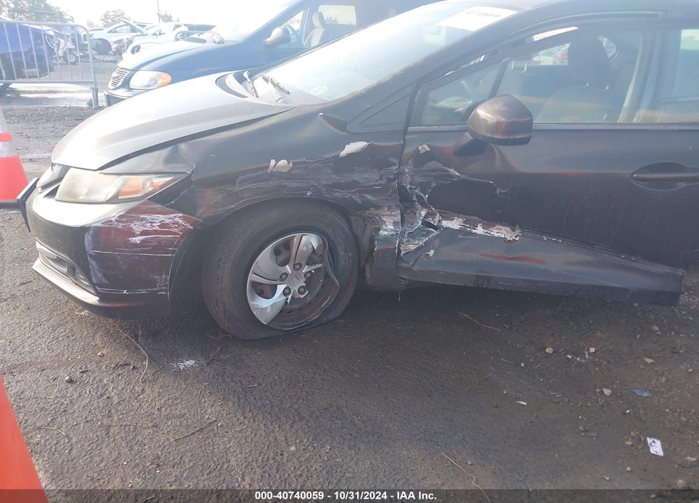 2013 HONDA CIVIC LX VIN: 19XFB2F53DE201939