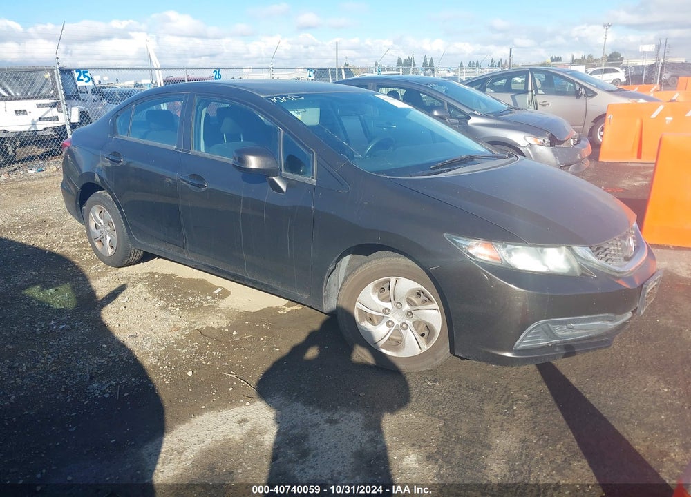 2013 HONDA CIVIC LX VIN: 19XFB2F53DE201939