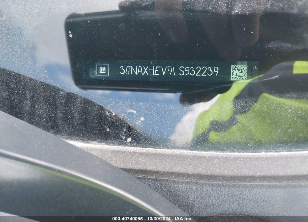 2020 CHEVROLET EQUINOX FWD LS VIN: 3GNAXHEV9LS532239
