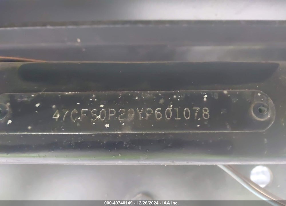 2000 DUTCHMEN SUPREME VIN: 47CFS0P29YP601078