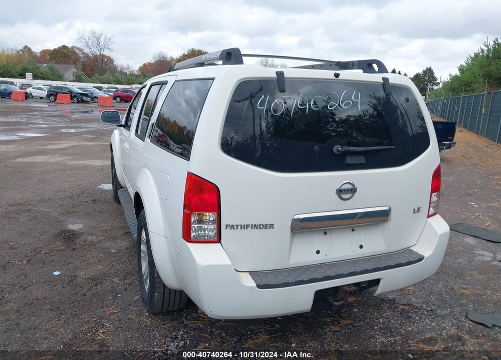2007 NISSAN PATHFINDER LE VIN: 5N1AR18W97C622870