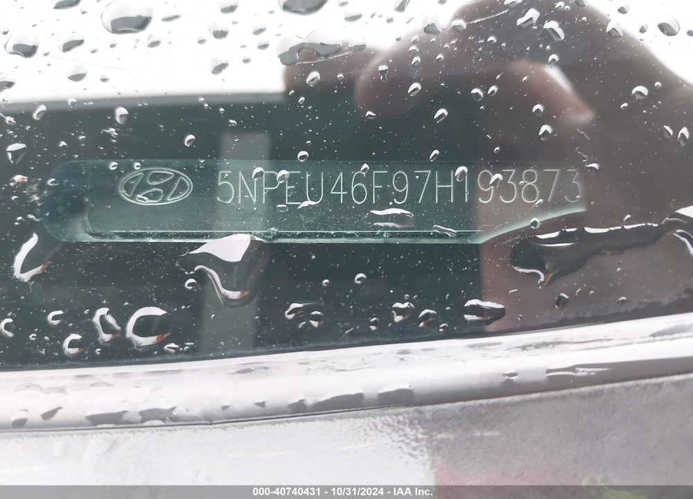 2007 HYUNDAI SONATA LIMITED/SE V6 VIN: 5NPEU46F97H193873