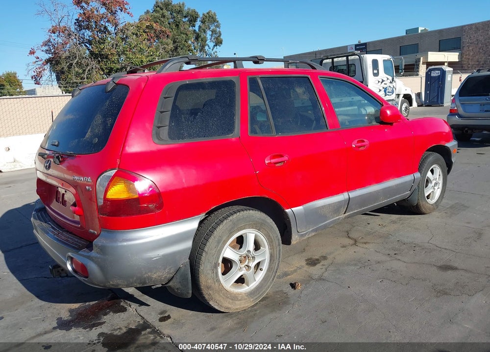 2004 HYUNDAI SANTA FE GLS VIN: KM8SC73D34U839836