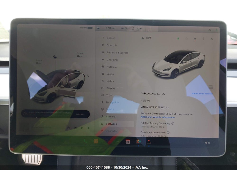 2023 TESLA MODEL 3 REAR-WHEEL DRIVE VIN: 5YJ3E1EA7PF516762