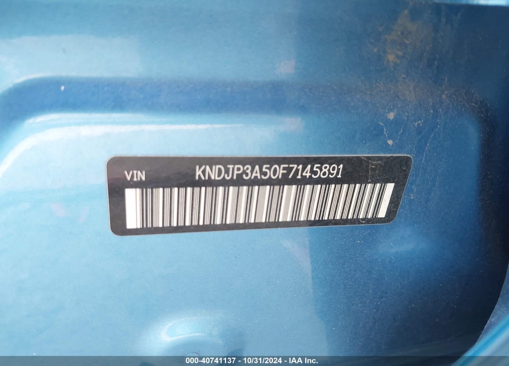 2015 KIA SOUL VIN: KNDJP3A50F7145891