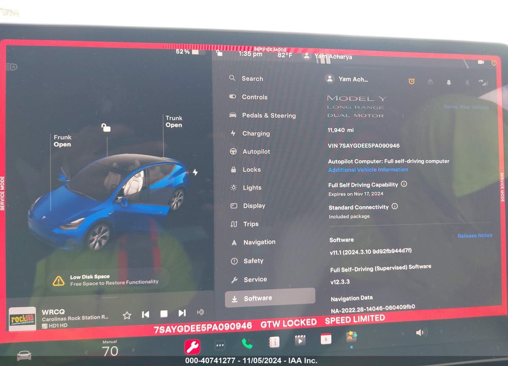 2023 TESLA MODEL Y AWD/LONG RANGE DUAL MOTOR ALL-WHEEL DRIVE VIN: 7SAYGDEE5PA090946