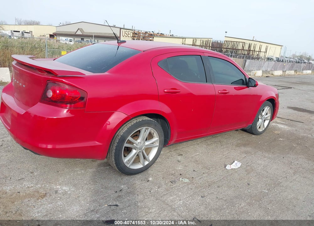 2011 DODGE AVENGER MAINSTREET VIN: 1B3BD1FG9BN513777
