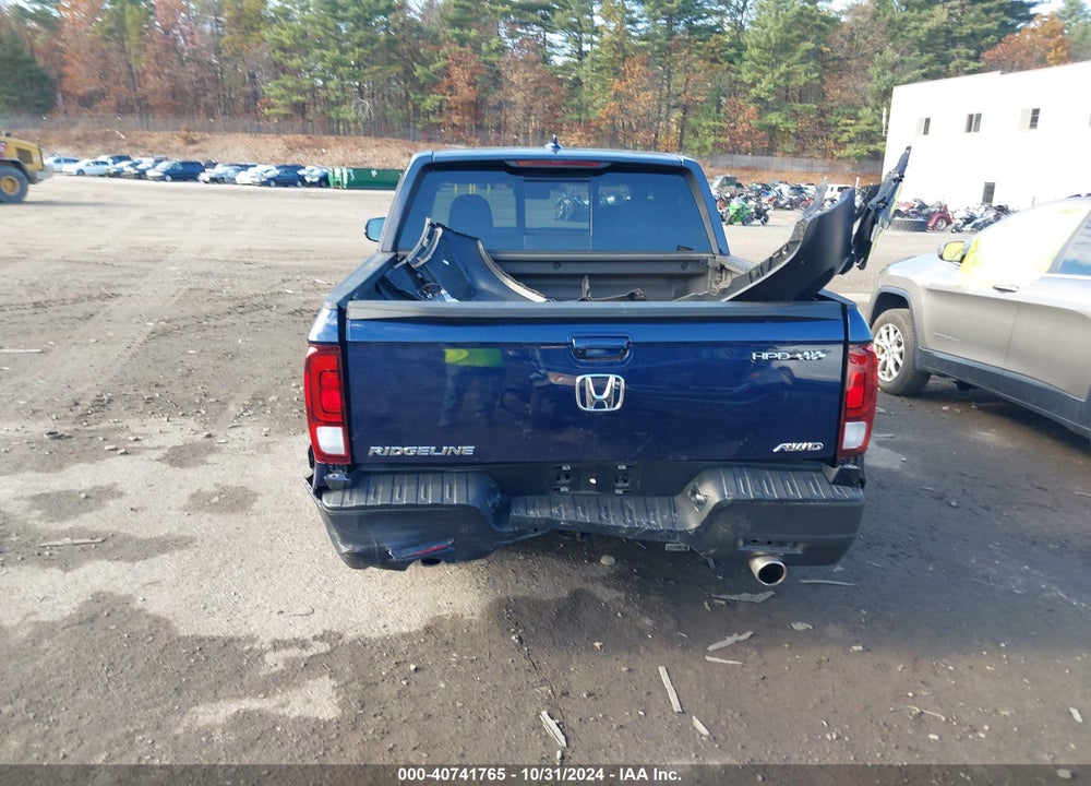 2022 HONDA RIDGELINE RTL VIN: 5FPYK3F52NB012331