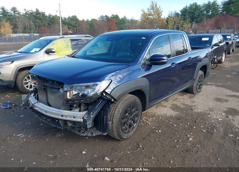 2022 HONDA RIDGELINE RTL VIN: 5FPYK3F52NB012331