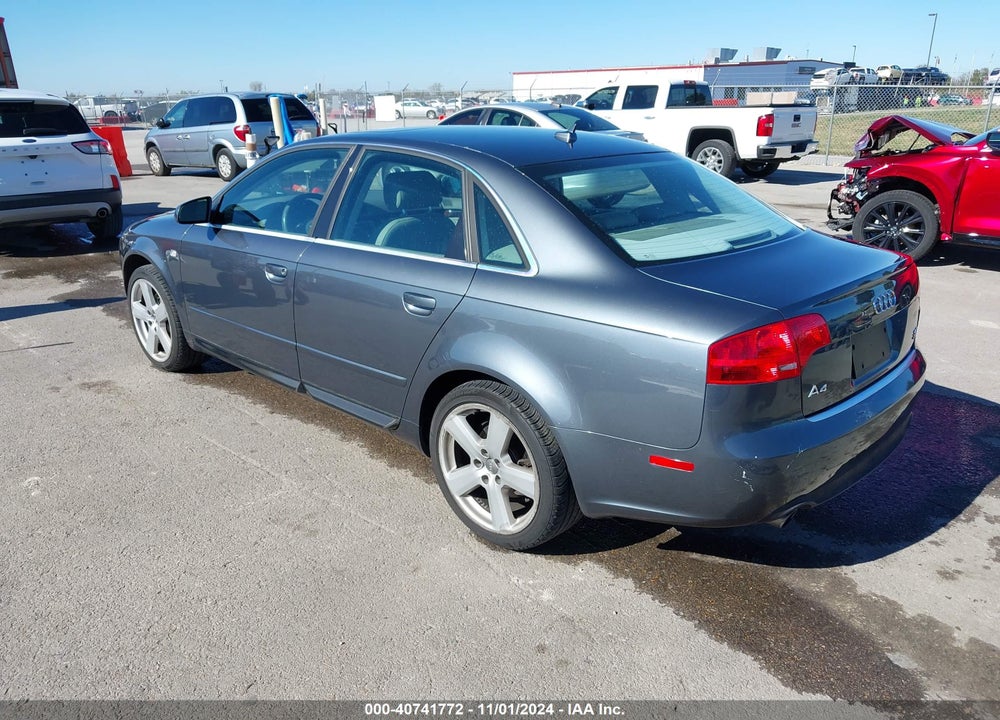 2008 AUDI A4 3.2 VIN: WAUDH78E08A159901
