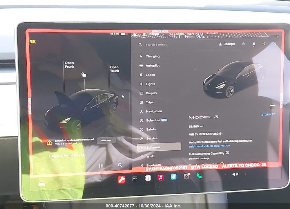 2022 TESLA MODEL 3 REAR-WHEEL DRIVE VIN: 5YJ3E1EA6NF352191