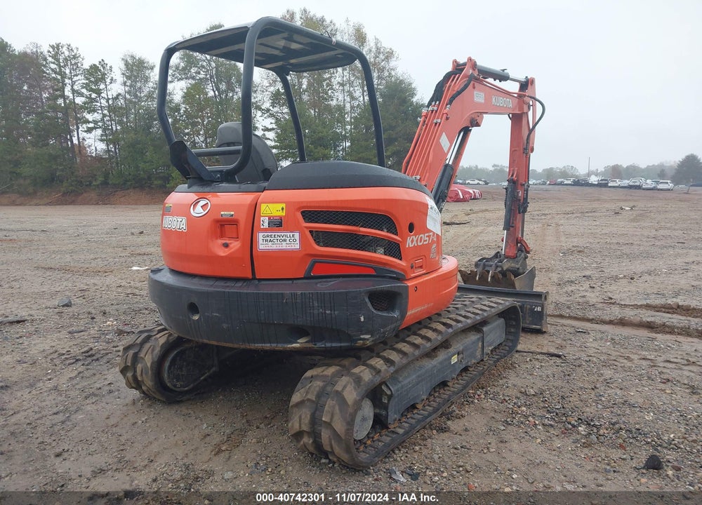 2018 KUBOTA KX057-4 MINI EXCAVATOR VIN: JKUK0574A01H28574