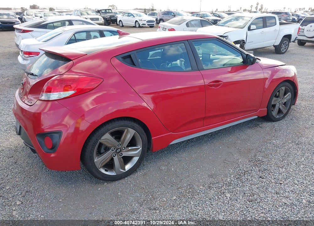 2013 HYUNDAI VELOSTER TURBO W/BLACK VIN: KMHTC6AE9DU146683