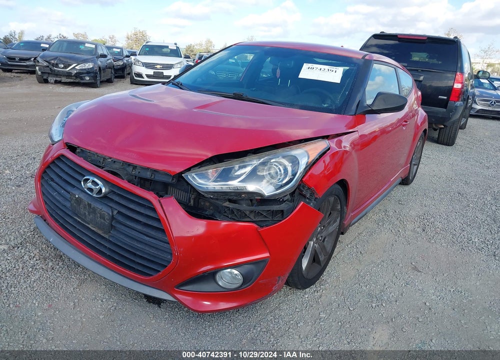 2013 HYUNDAI VELOSTER TURBO W/BLACK VIN: KMHTC6AE9DU146683