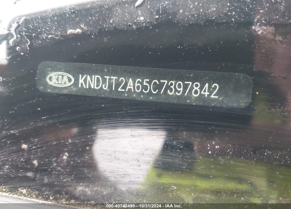 2012 KIA SOUL VIN: KNDJT2A65C7397842