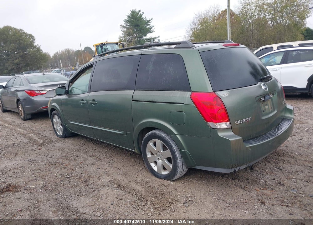 2004 NISSAN QUEST 3.5 SE VIN: 5N1BV28U14N308165