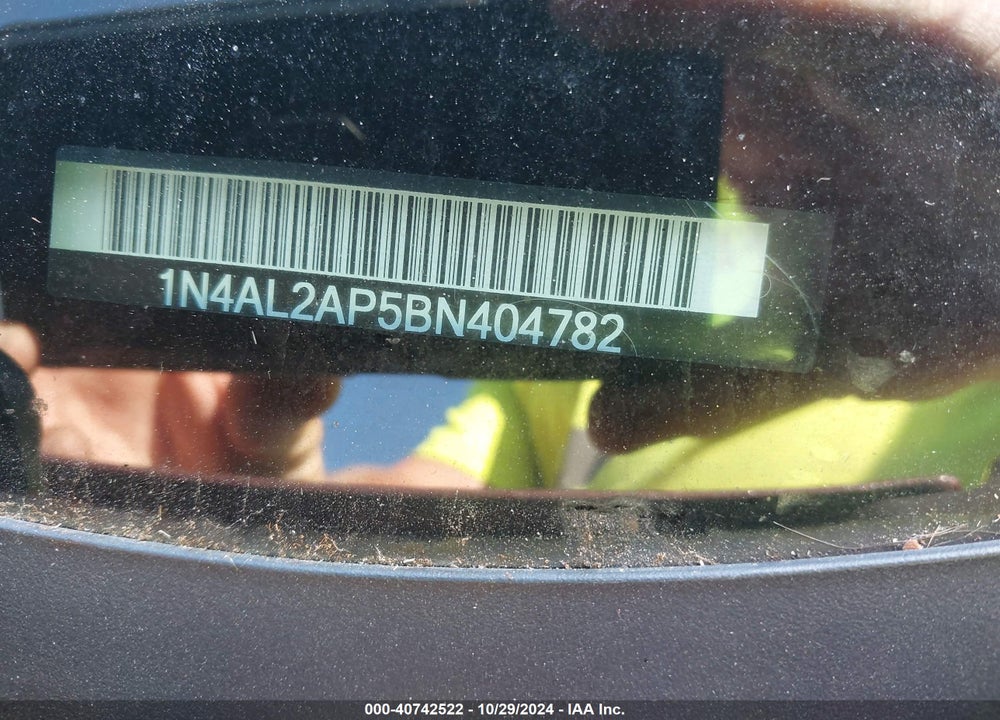 2011 NISSAN ALTIMA 2.5 S VIN: 1N4AL2AP5BN404782
