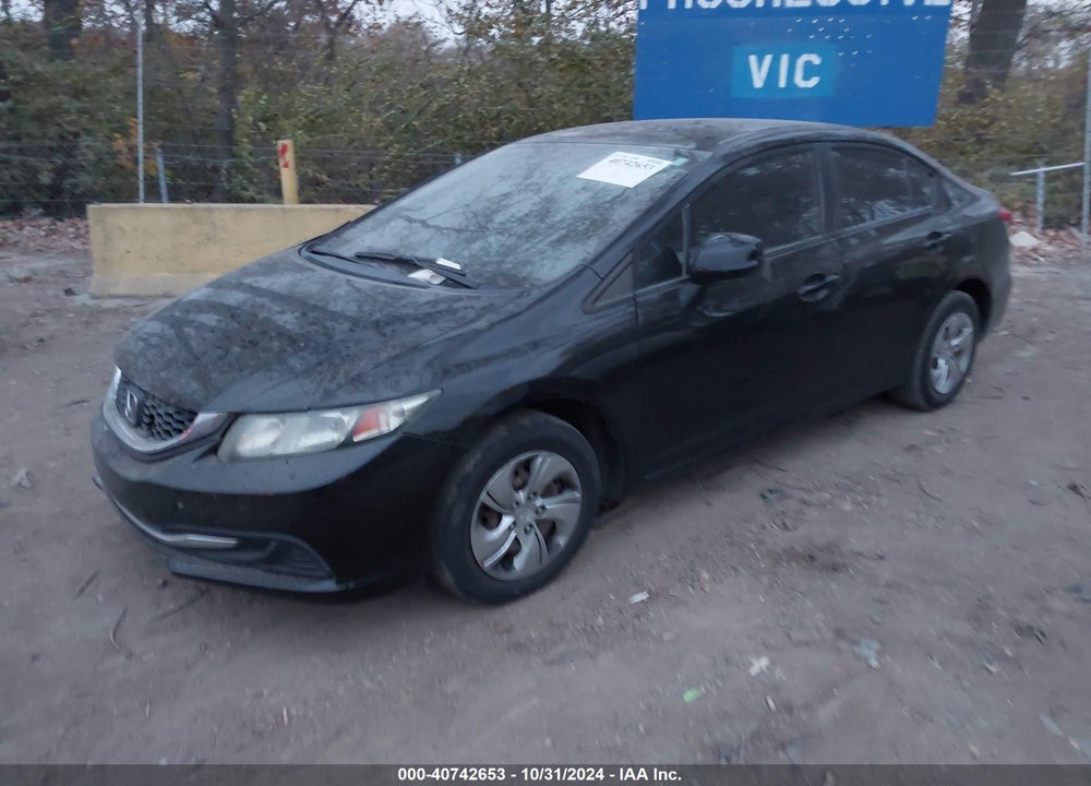 2013 HONDA CIVIC LX VIN: 19XFB2F50DE028610