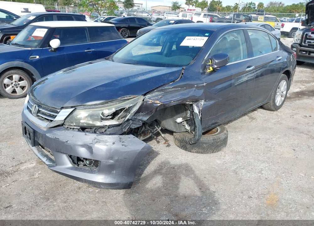 2014 HONDA ACCORD EX-L V-6 VIN: 1HGCR3F81EA035702