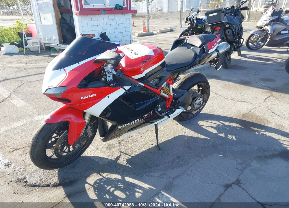2012 DUCATI SUPERBIKE 848/848 EVO CORSE SE VIN: ZDM1XBMV0CB021395
