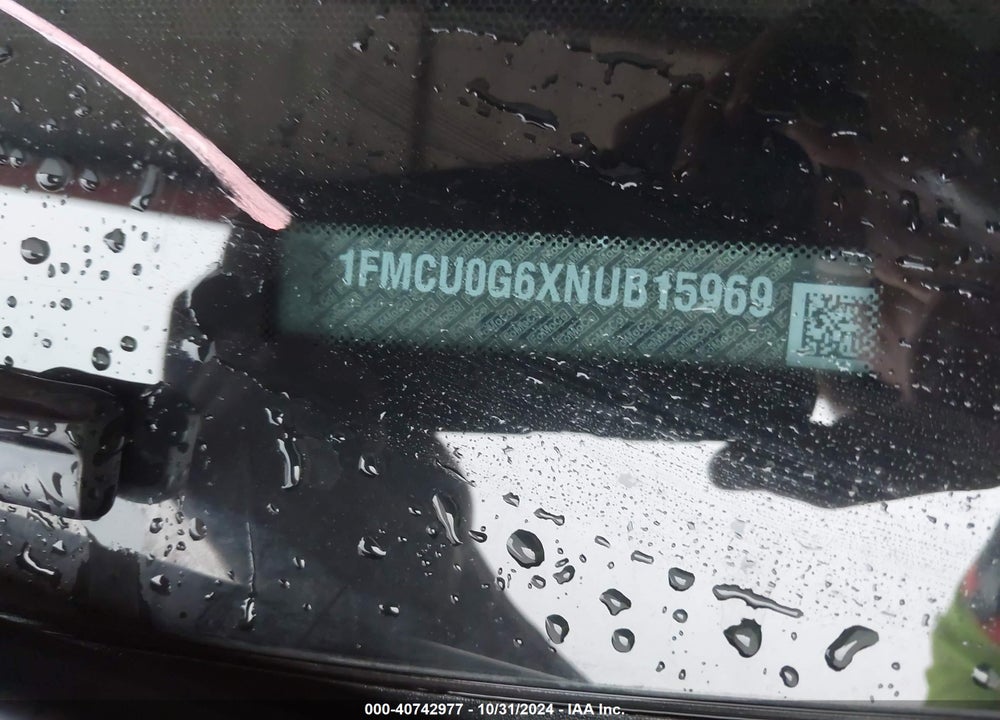 2022 FORD ESCAPE SE VIN: 1FMCU0G6XNUB15969