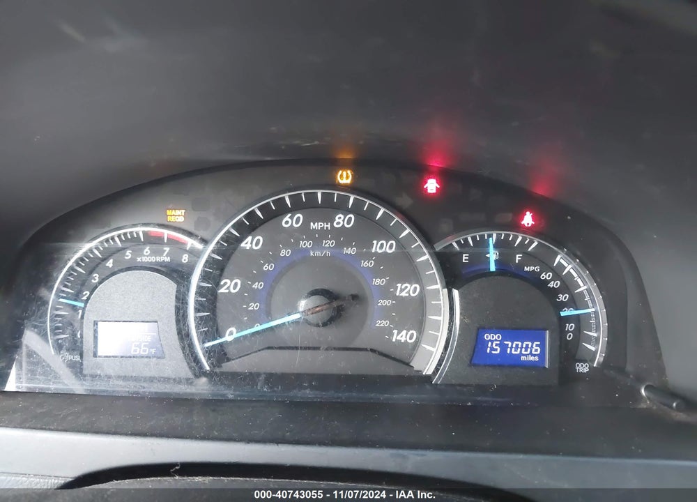 2012 TOYOTA CAMRY XLE VIN: 4T1BF1FK5CU008318
