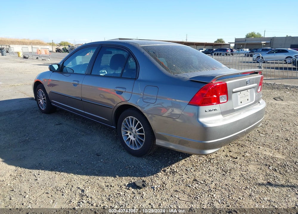 2005 HONDA CIVIC EX VIN: 1HGES26785L006281