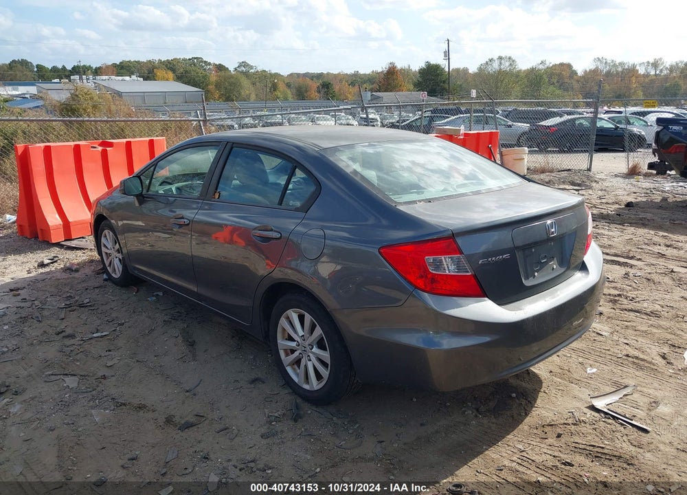 2012 HONDA CIVIC EX-L VIN: 2HGFB2F92CH331458