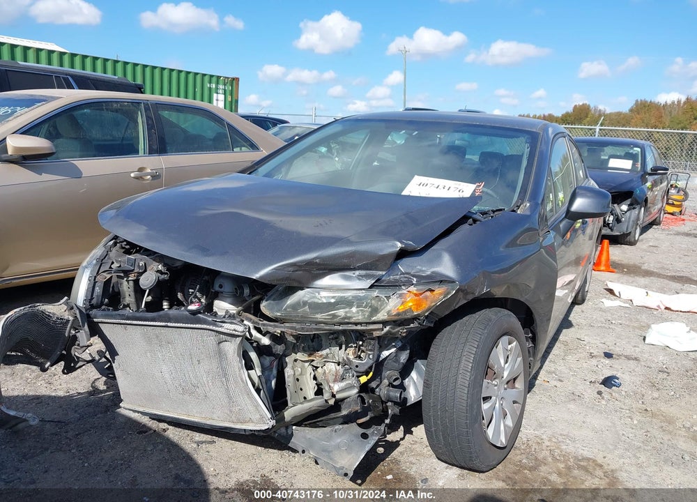 2012 HONDA CIVIC LX VIN: 19XFB2F58CE372085